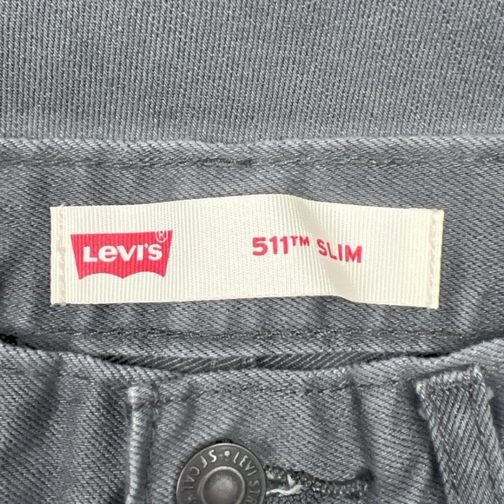 Levi's 511 Slim Jeans Boys Size 16R 28x28‎ Dark Gray Denim Excellent! - Picture 7 of 14